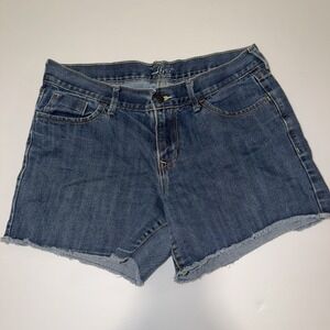 Old Navy The Flirt Cut-Off Denim Shorts Blue Mid Rise Women's Size 8 Reg
